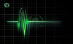 7721396 lectrocardiogramme graphique sur un fond sombre