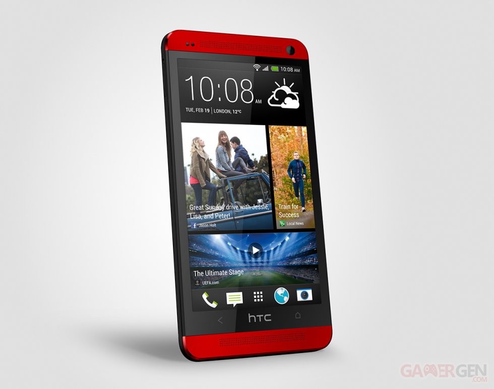 HTC One glamor red 1
