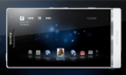 sony xperia s white horizontal android smartphone vignette head